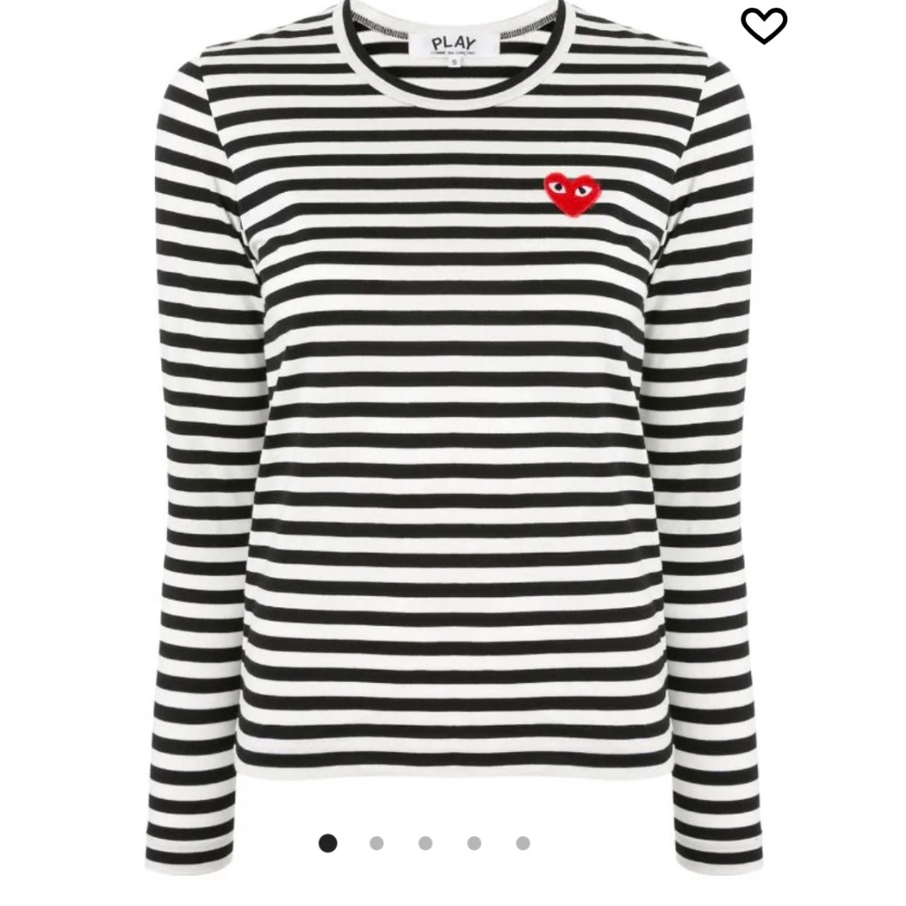 CDG Play womens long sleeve stripe shirt